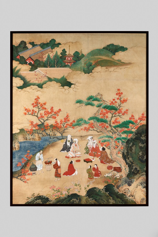 「模写　東京国立博物館所蔵　狩 野秀頼筆《観楓図屏風》部分」
