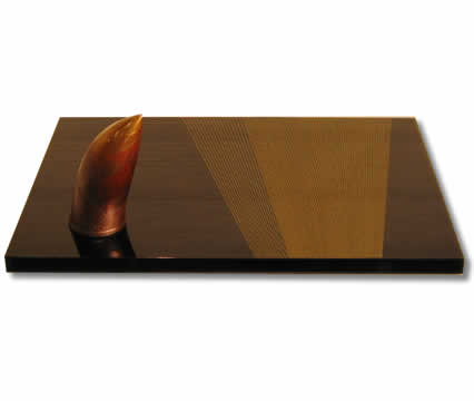 筍（タケノコ）　下條華子　漆工　55.0cm×40.5cm×22.0cm
