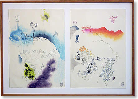 作品タイトル diptych”翌日の観察””翌々日の観察”（2003）