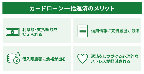 カードローン一括返済のメリット
