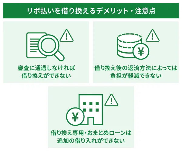 リボ払いを借り換えるデメリット・注意点