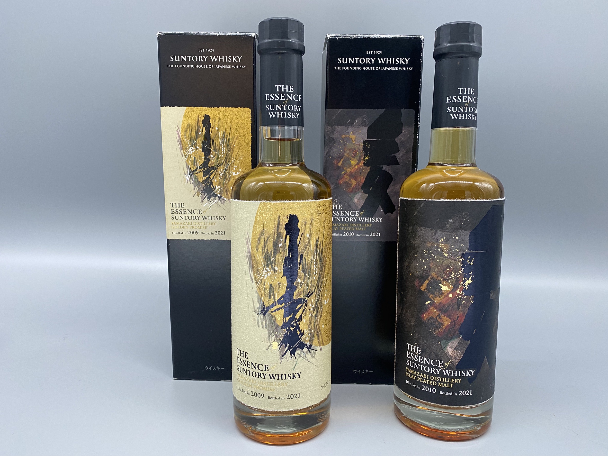 エッセンス・オブ・サントリーウイスキー シングルモルトウイスキー山崎蒸溜所 〈ゴールデンプロミス〉 〈アイラピーテッド〉各500ml2本セット