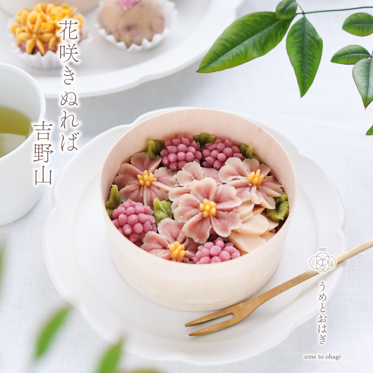 ＜うめとおはぎ＞桜咲きぬれば吉野山7種７個