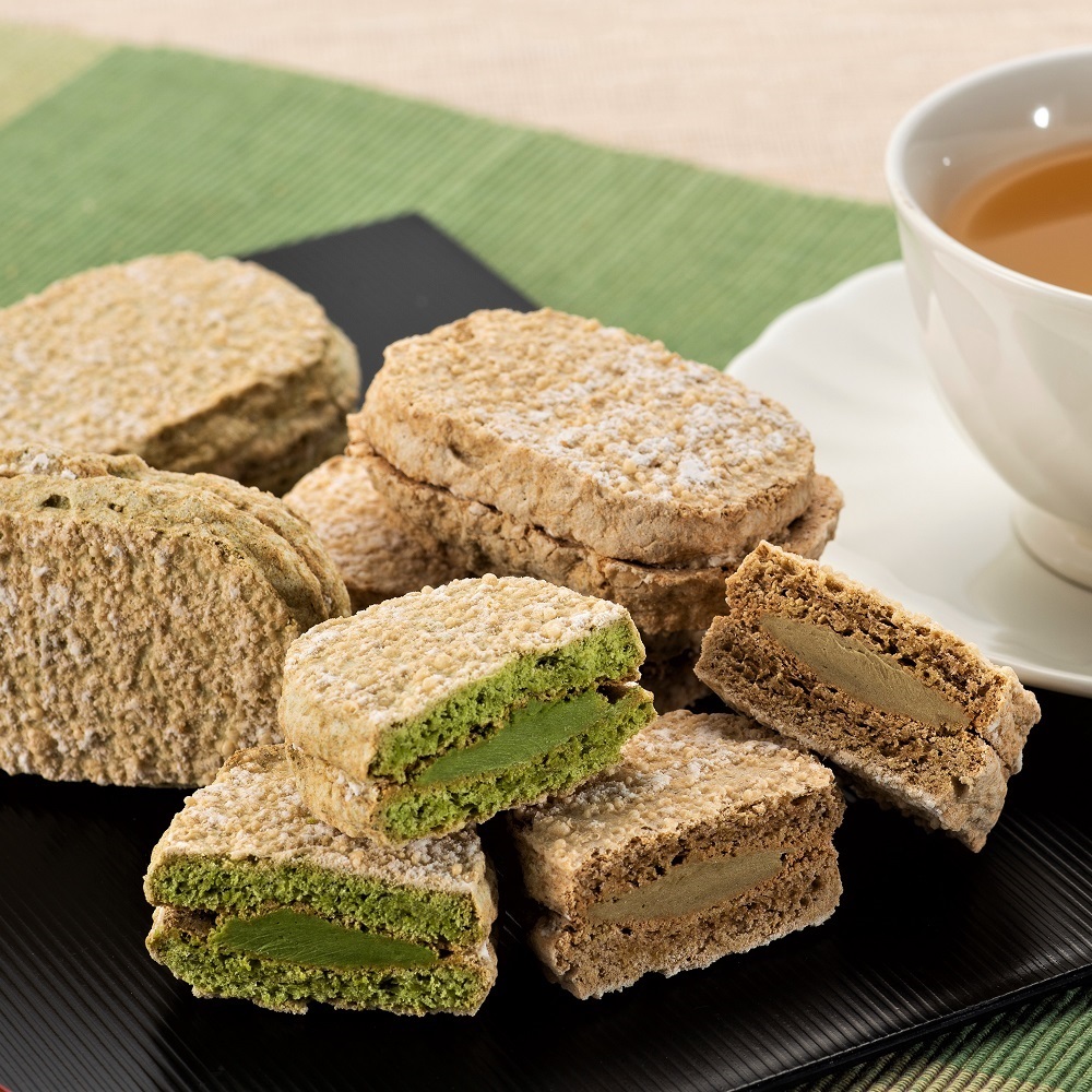 宇治抹茶・ほうじ茶ダックワーズ 10個入 焼き菓子 抹茶スイーツ 個包装