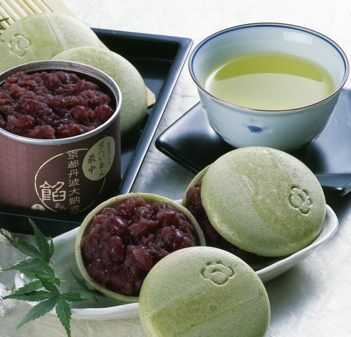 お手作り最中 (抹茶皮・丹波大納言あん) 和菓子 抹茶スイーツ ギフト
