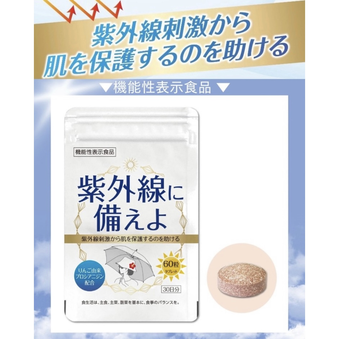 【機能性表示食品】紫外線に備えよ 60粒（１袋）