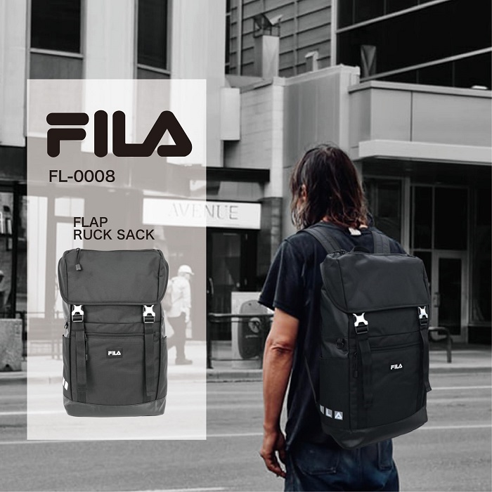 FILA フィラ リュック スクエアリュック(FL-0007) かぶせリュック(FL-0008) 通勤 通学 大容量 24L B4 撥水 軽量  おしゃれ 旅行 中高生 大学生 男女兼用 FL-0007 FL-0008【送料無料】