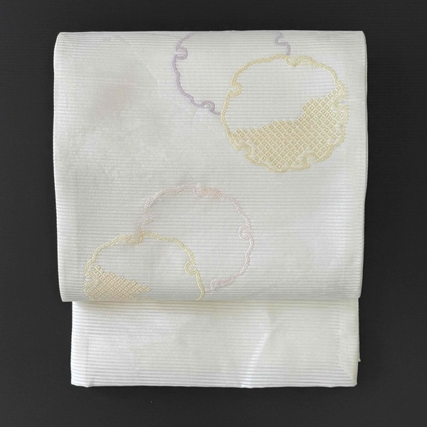 【帯】 西陣織　袋帯  夏帯　雪輪　（お仕立て込み）