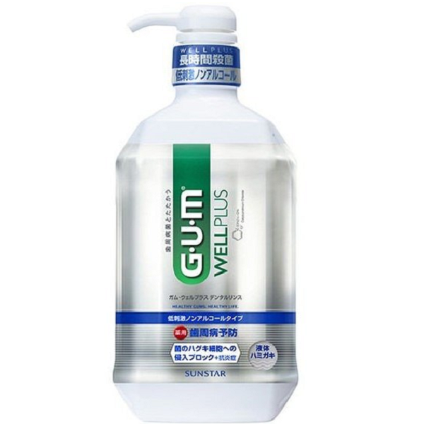 【日用品大人買い特価】サンスター【GUM】ウェルプラス　デンタルリンス　ノンアルコールタイプ　900ml<6個セット>