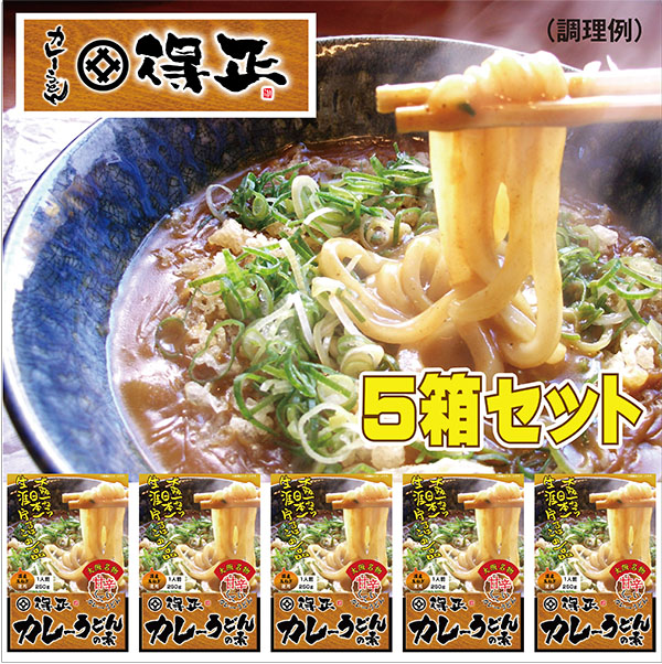 【送料無料】得正カレーうどんの素５箱セット