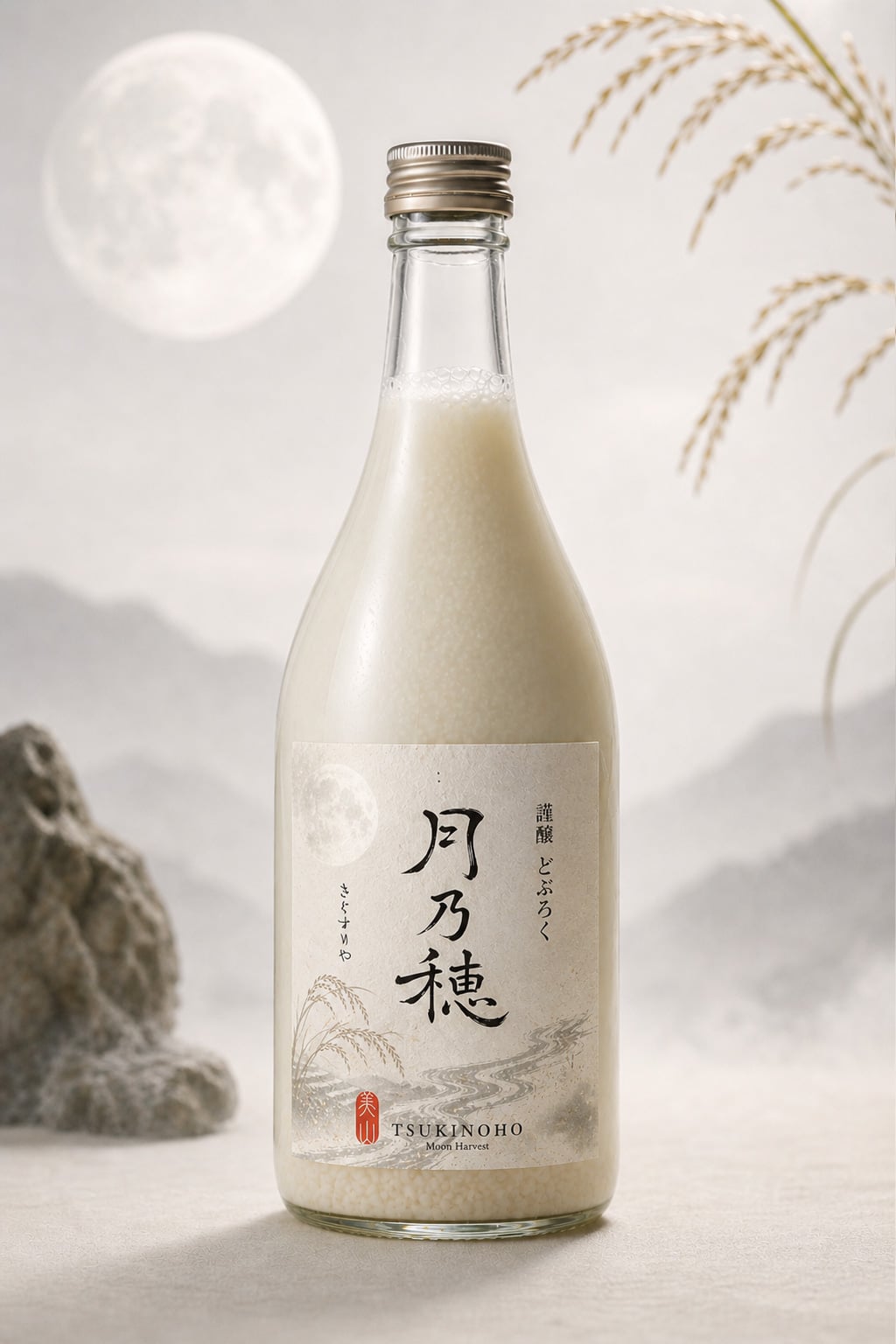 きぐすりや謹製 どぶろく 「月乃穂」 濁酒　4合瓶　720ml　【送料無料】