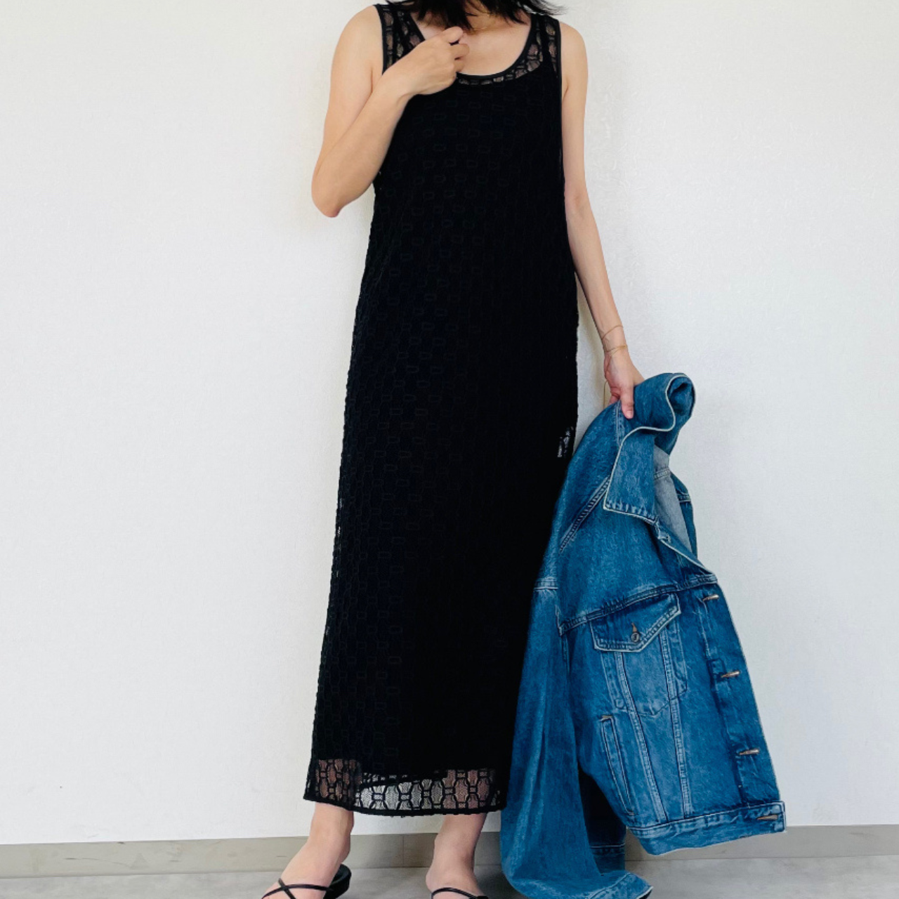 Crochet lase long onepiece