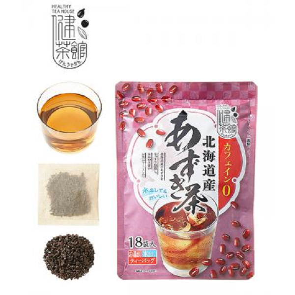 【まとめ買い送料無料】健茶館 北海道産 あずき茶18Ｐ　×24個（1ケース12個入り）