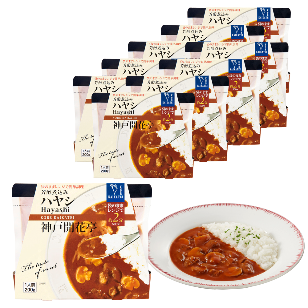 【アウトレット】開花亭 ハヤシ 200g × 10食セット