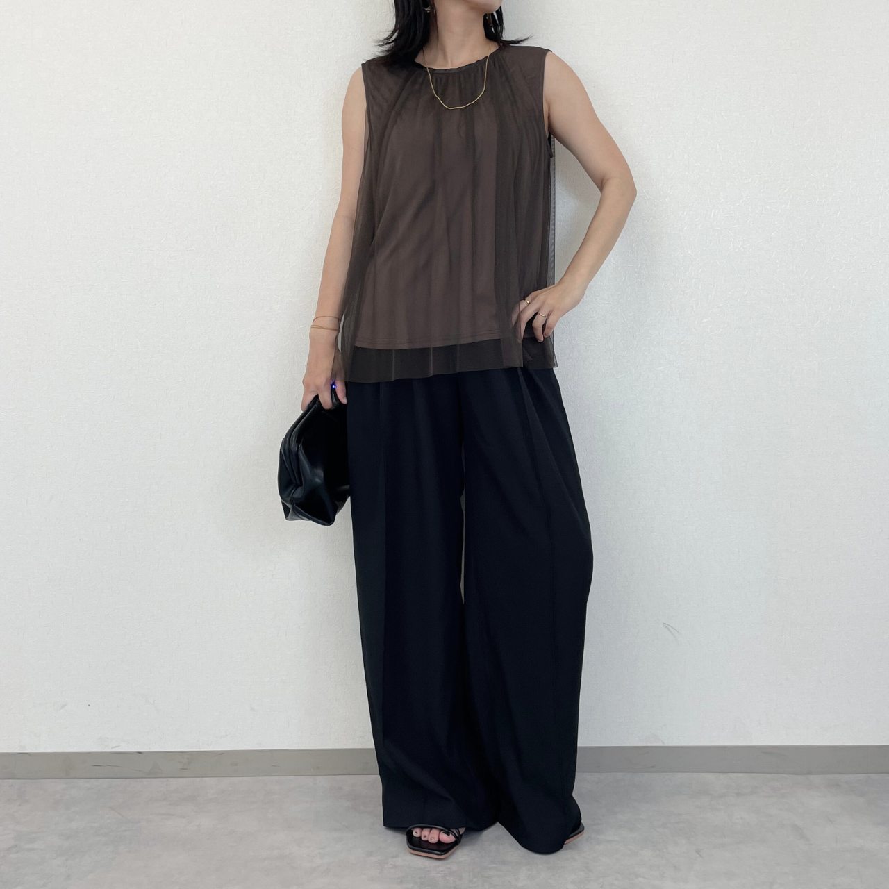 Tulle no sleeve tops