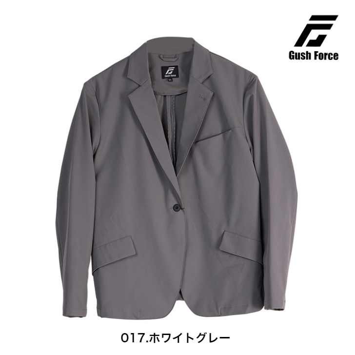 GF-008【 レディース】　撥水ストレッチワークスーツ　ジャケット　017.ホワイトグレー