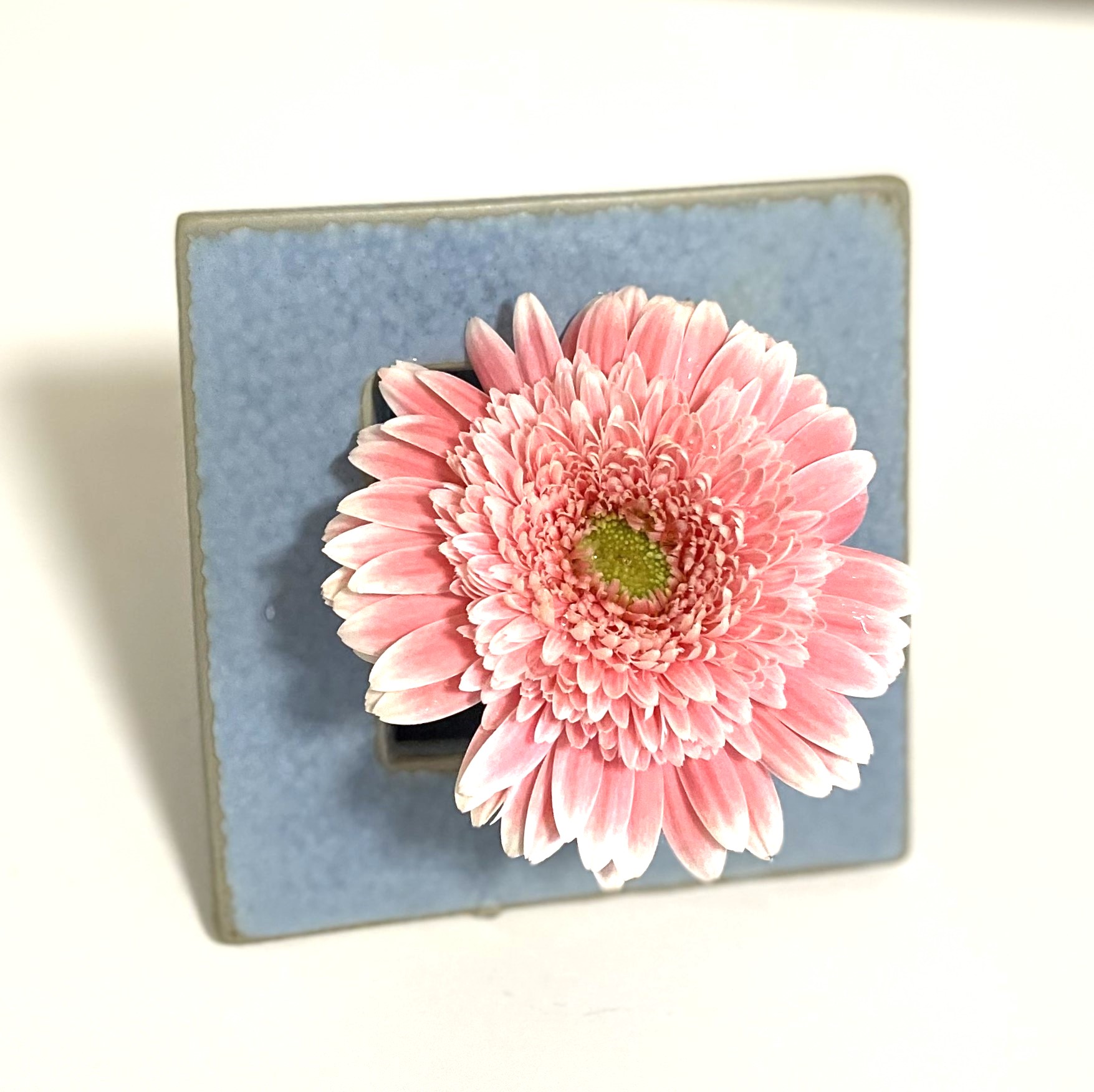 【京都 清水焼】額花入mini　＜空色＞