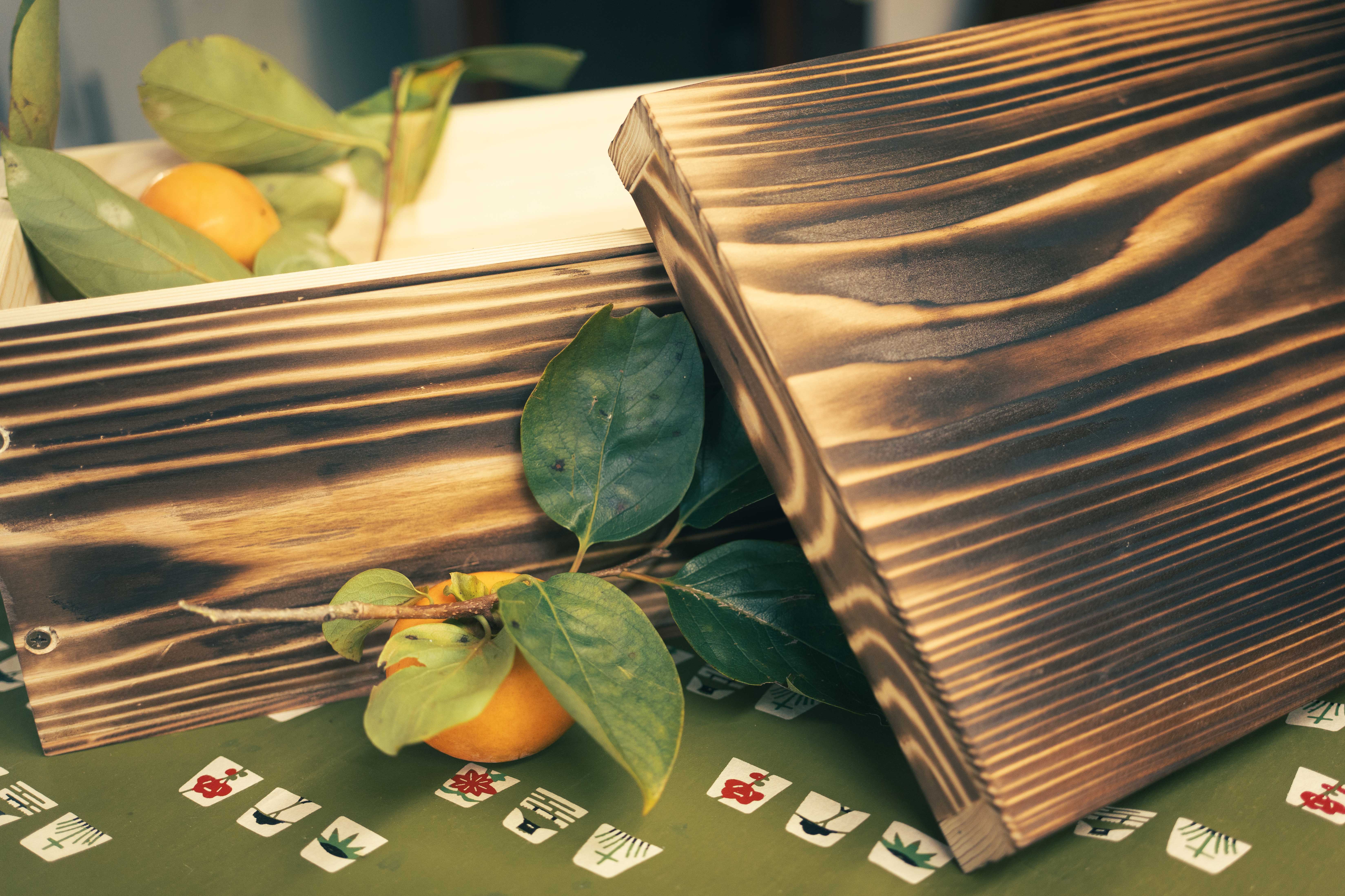 秋田杉木箱（黒）