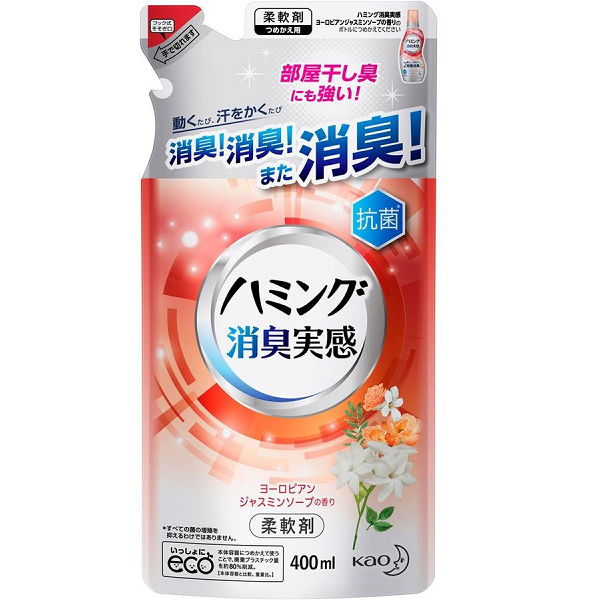 【おまとめ買い特価】花王【ハミング】消臭実感　ジャスミンソープの香り　替　400ml<20個セット>