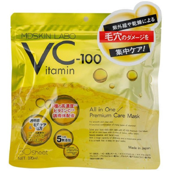 【おまとめ買い特価】MDSKIN LABO　VC-100プレミアムケアマスク　30枚入《6個セット》