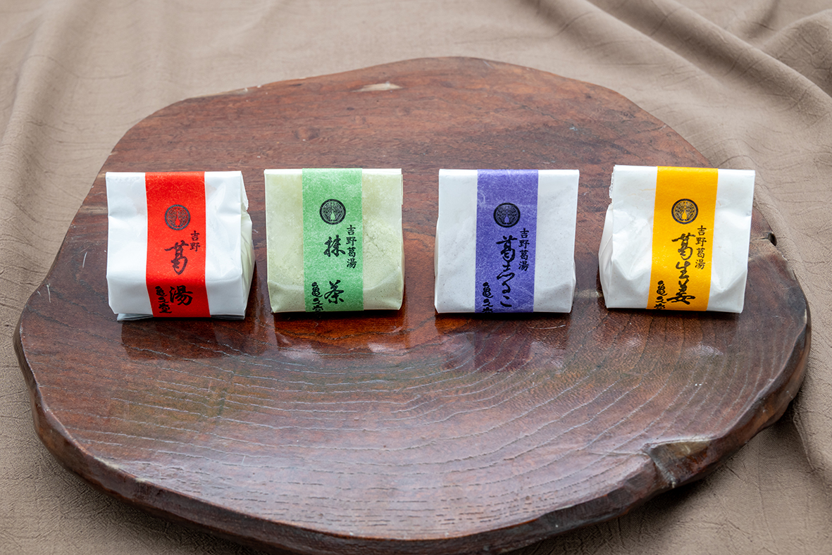 吉野葛　くず湯・吉野旅情！３０g×４種の味のアソート１０個入りプチギフトに