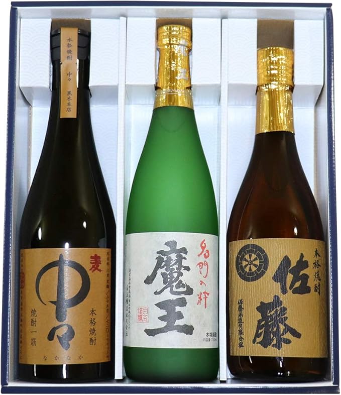 焼酎ギフトセット　中々 魔王 佐藤(麦) 720 ml×3本