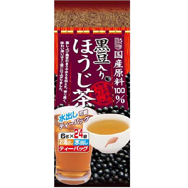 健茶館 国内産黒豆入りほうじ茶24Ｐ