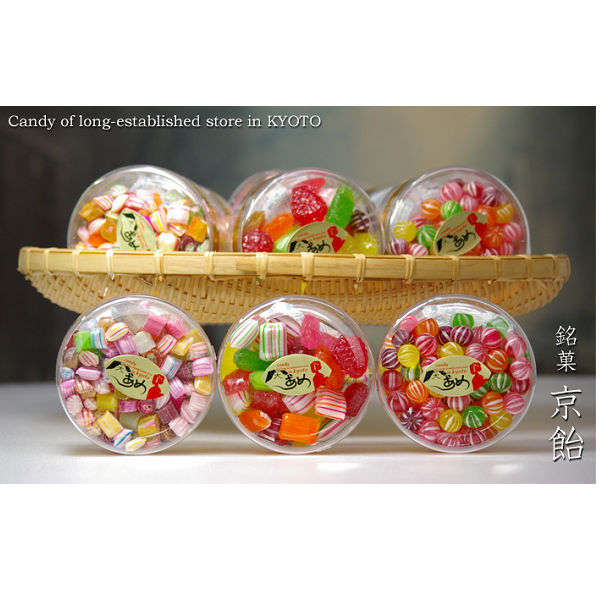 京都のスイーツ定番 銘菓【京飴】京あめ 京都キャンディー 100g入り Candy of long-established store in KYOTO あめちゃん プラスチック容器入り (京都・日本製 ) 嬉しいギフト