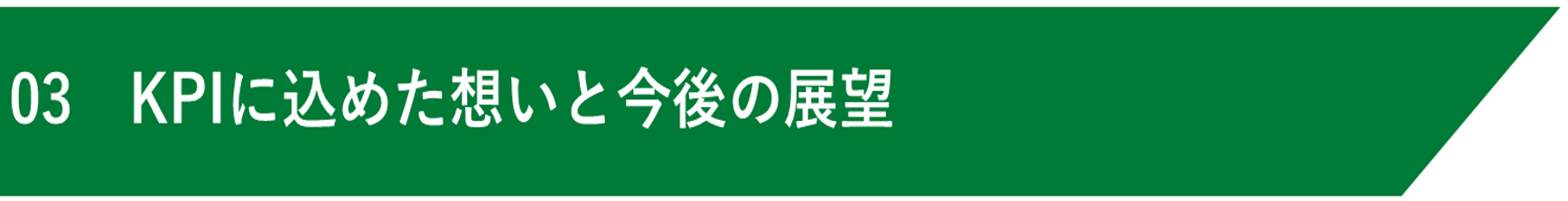 03　KPIに込めた想いと今後の展望