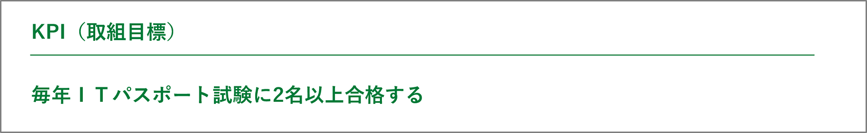 中山商事株式会社　KPI（取組目標）