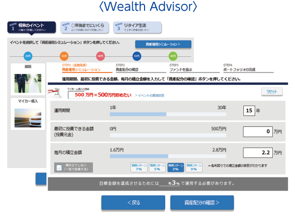Wealth Advisor画面イメージ