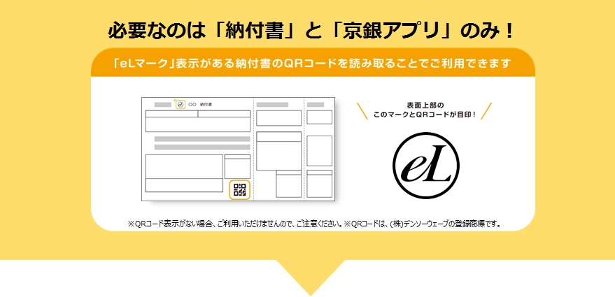 必要なのは「納付書」と「京銀アプリ」のみ！