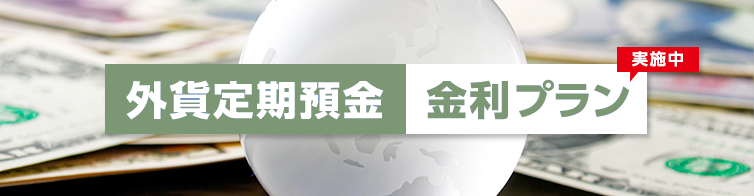 外貨定期預金金利プラン実施中