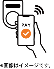 スマホをかざすイメージ