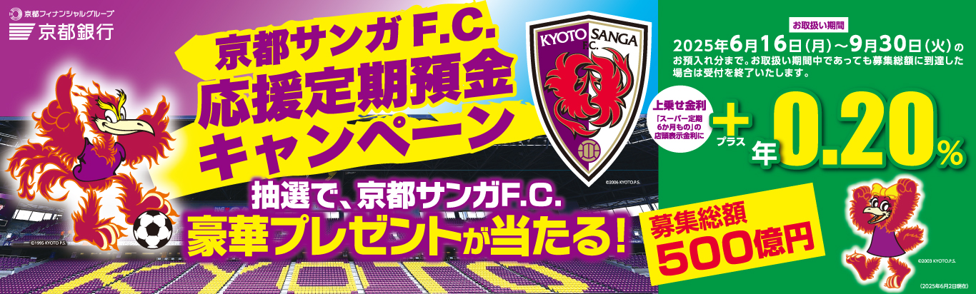 京都サンガF.C.応援定期預金キャンペーン