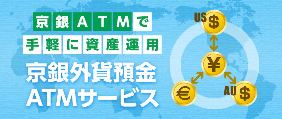 京銀ATMで手軽に資産運用。京銀外貨預金ATMサービス