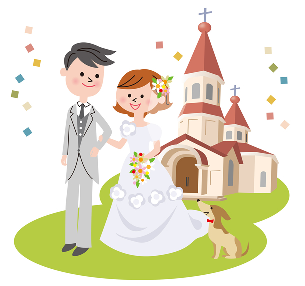 結婚式のイラスト