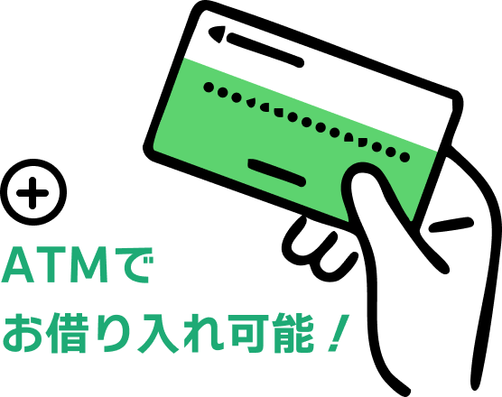 ATMでお借り入れ可能！