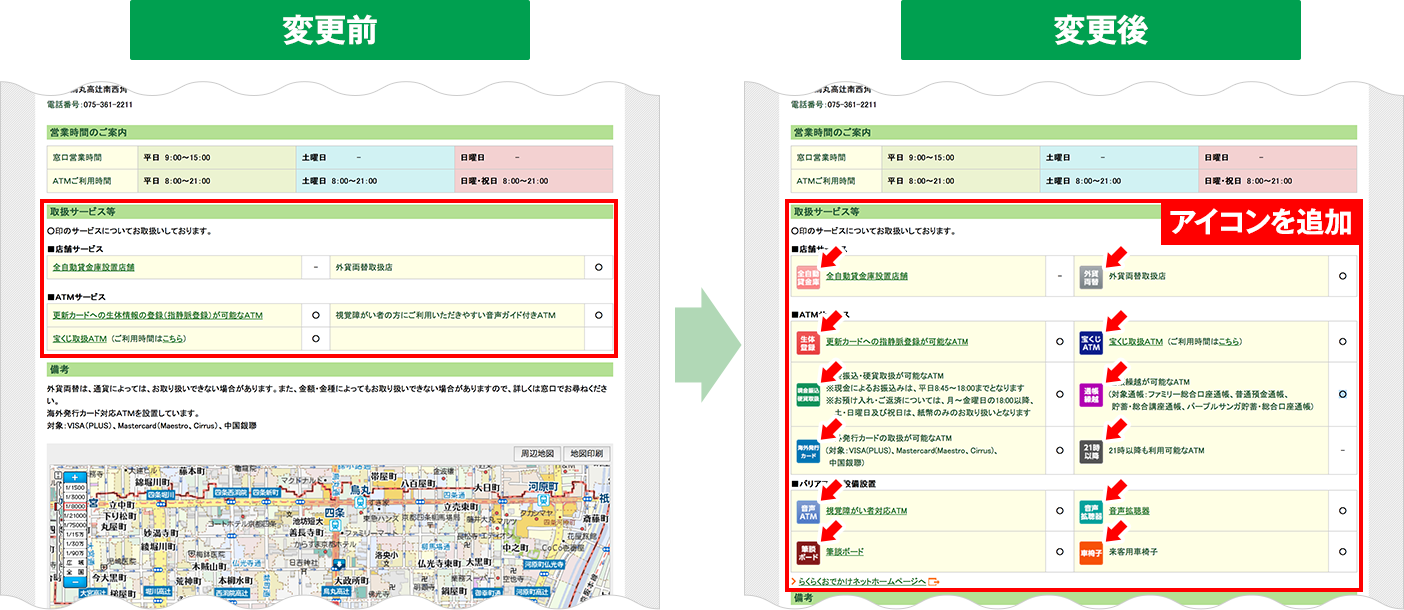 店舗 Atmのご案内 の機能改善を実施しました 京都銀行からのお知らせ 京都銀行