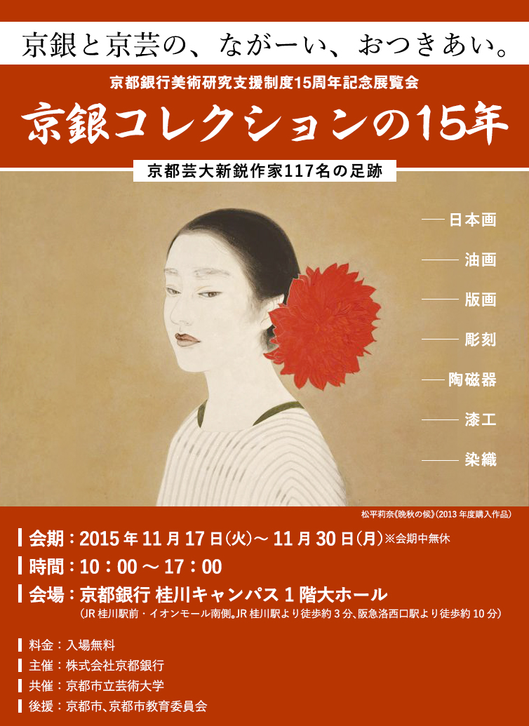 京都銀行美術研究支援制度15周年記念展覧会　京銀コレクションの15年